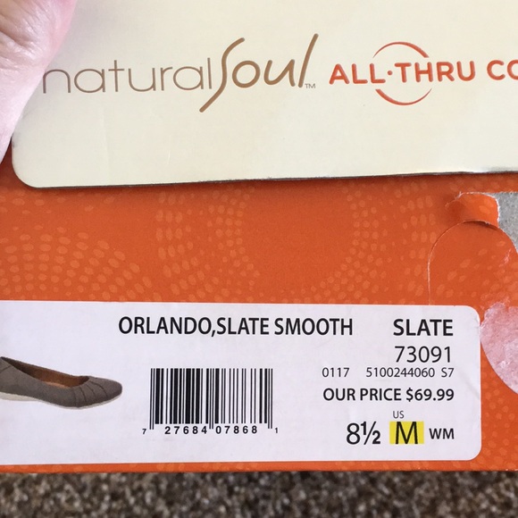 NWT Natural Soul Orlando slate comfort shoes 8.5 - Picture 8 of 8